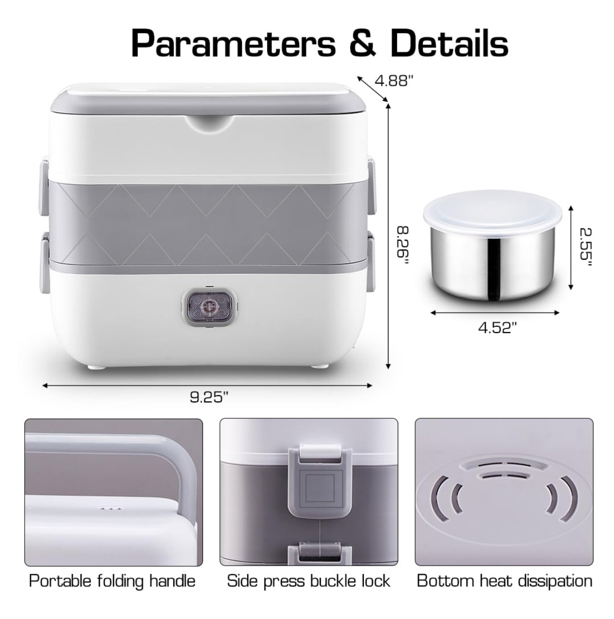 Miniatura 3 de Lonchera eléctrica Vapor 4 puestos